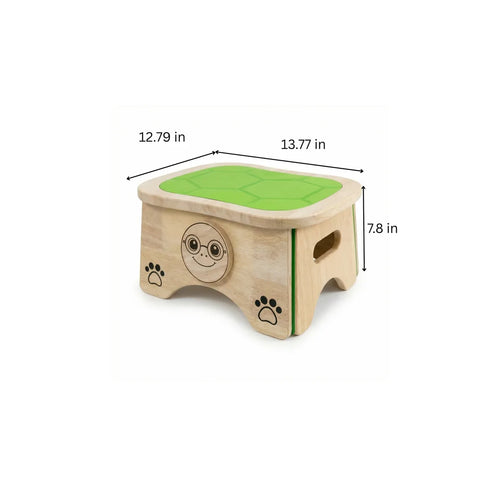 Doe the Turtle dimensions: 13.77 inches wide, 12.79 inches deep, 7.8 inches high.